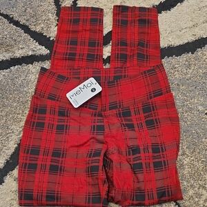 💥NEW!💥 MeMoi Red Plaid Women's Leggings - SIZE S/M